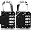 Vervida Combination Lock Resettable 2 Pack 4 Digit Outdoor Waterproof Combo Padlock for School Gym Locker, Sports Locker, Fence, Toolbox, Gate, Hasp Storage (Black)