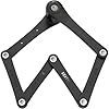 FoldyLock Compact Folding Bike Lock - Award Winning Patented Lightweight High Security Bicycle Lock - Heavy Duty Anti Theft Smart Secure Guard with Key and Case for Bikes or Scooter - 33.5"