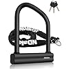 NDakter Bike Locks Heavy Duty Anti Theft 18mm Thick, Motorcycle U Lock with 4FT/120cm x 6mm Chain for Scooter, 3Keys Large U-Shaped Motorcycle Wheel Lock for Ebike, Moped, Fat-Tire,Tribike