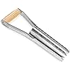 Berry&Bird Garden Bulb Planter with 6 inches Depth Mark, Garden Bulb Transplanter Tool with Wooden Handle, Stainless Steel Soil Release Tool for Transplanting Digging Planting Flowers
