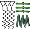 FCENDS Tree Stake Kit, Heavy Duty Spiral Tree Stakes and Supports for Leaning Trees and Young Trees Straightening, Protect Trees from Bad Weather