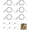 Picture Hanging Kit – Picture Rail Hooks with 6 of Each White Rail Hooks, 72 Inch Invisible Loop Cord, 6 Adjustable Hooks – Stainless Steel Picture Molding Hangers Nylon and Steel Cable