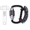 MEETLOCKS Motorcycle Helmet Cable Lock with 4 Digit Combination,Resettable Bike Lock with T Bar,Anti Theft Retractable Luggage Lock,Bike Helmet Lock