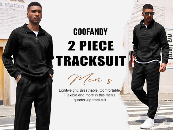 mens athletic tracksuit set