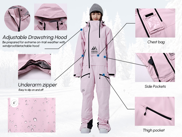 Outdoor Sports Waterproof Snowsuit for women