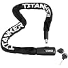 Titanker Bike Chain Lock, Security Anti-Theft Chain Lock for Motorcycle, Bicycle, Door, Gate, Fence, Grill (6mm, 8mm, 10mm Thick Chain) (Black-8mm Chain)