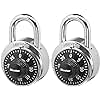Master Lock 1500T Locker Lock Combination Padlock, 2 Pack, Black