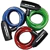 Master Lock Bike Lock Cables with Key, Blue, Green, and Red 3-Pack of Keyed-Alike Bicycle Cable Locks, 6 ft. Long, 8127TRI