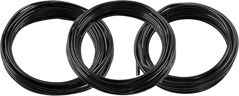 uvbws Bonsai Wire Kit 3 Size Bonsai Training Wire Aluminum Plant Training Wire(2.5mm/3mm/4mm) Black