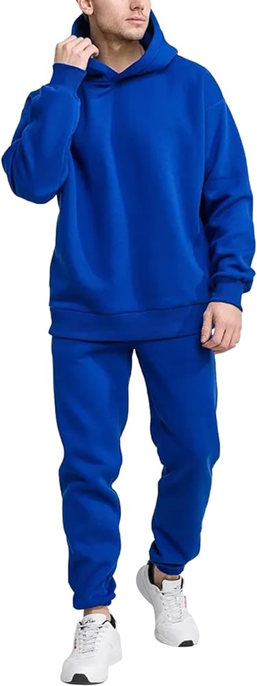 Tuveke Sweat Suits For Men Set 2 Pcs Hoodie Jogger Sweatsuits Size S To 3XL