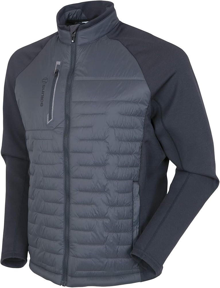 Sunice Performance Apparel - Hamilton Men’s Windproof Full Zip Ultra-Lightweight Water Repellent Thermal Jacket