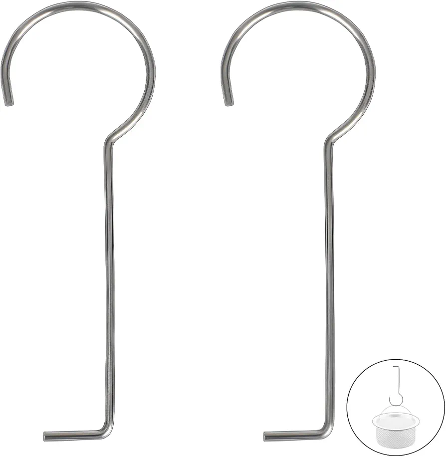 2 Pcs Drain Key Stainless Steel Drain Grate Puller Lift Out Key Drain Grate Lifting Hook for Shower Drain Cleaning, 2.5 mm / 0.1 Inch Thick, No Easily Bend