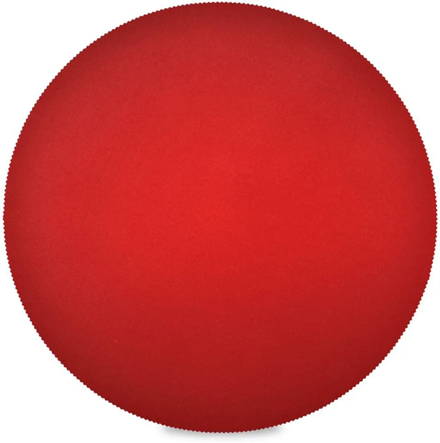 6PCS Place Mats Plain Red Solid Color Round Placemat Heat-Resistant Placemat Dining Table Mat Circle Shape 15.4" for Kitchen/Dinner/Party/Restaurant