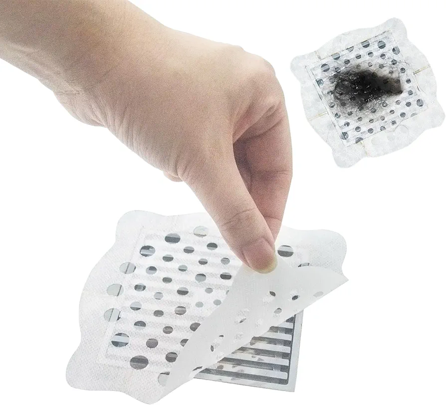 Disposable Filter Patches for Drain,Disposable Drain Covers for Shower,Hair Catcher Shower Drain,Drain Cover Sticker, for Bathroom, Bathtub,Circular Large Size 6" 30Pcs