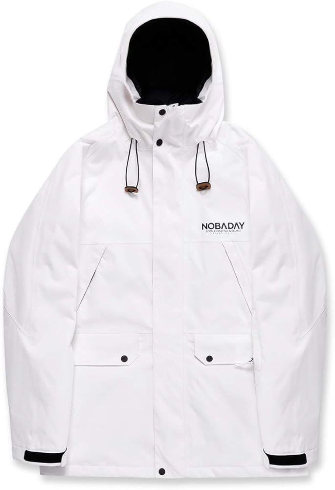 NOBADAY Men's Snowboard Ski Waterproof jacket Warm Snow Coat Windproof Windbraker Hooded Jackets