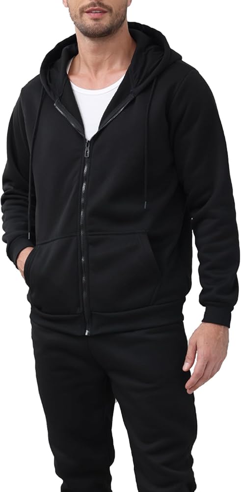 TUVEKE Mens Sweatsuit Casual Sweat Suits for Men 2 Piece Jogging Suits Sets Full Zip Hoodie and Pants Track Suits Mens Set