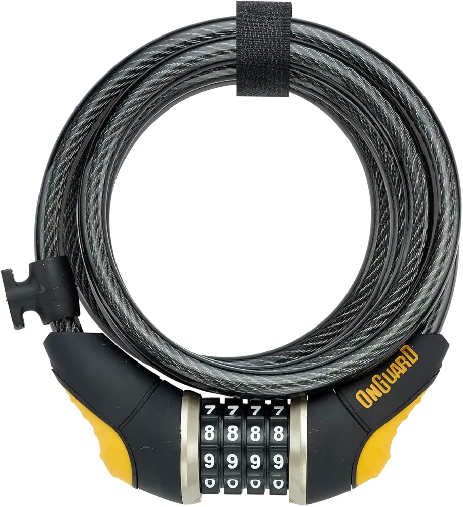 Onguard Doberman Resettable Combo Coil Cable Lock