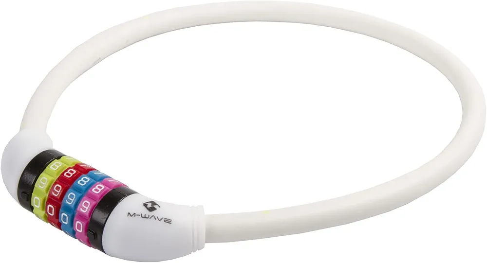 M-Wave Silicon-Covered Spiral Combination Lock In Multiple Colors