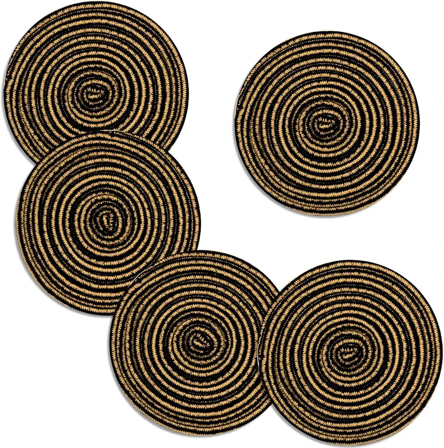 Trivets for Hot Dishes, 5 Pcs 8 inches Trivets for Hot pots and Pans, Heat Resistant Hot Pads, Pot Holders for Kitchen, Hot Plate Mats for Table, Home Essentials, Farmhouse Decor