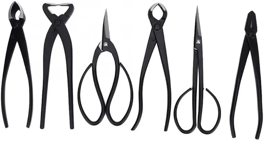 Pruning Tools for Bonsai 6pcs Multifunctional Bonsai Plant Tree Scissors Trimming Cutting Tool Set with Storage Bag Pruning Tools Garden Access Pruning Tools