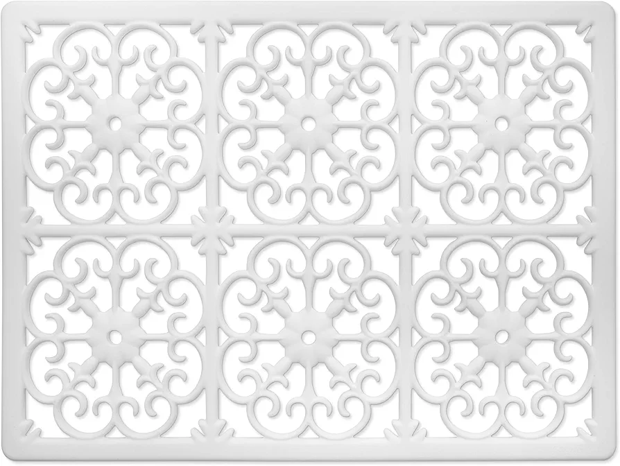 GASARÉ, Extra Large, Thick, Silicone Trivet for Hot Dishes, Pots, and Pans, Heat Resistant Mat for Countertop, Hot Pad for Kitchen, Easy to Clean, 16 x 12 x 3/8 Inches, White