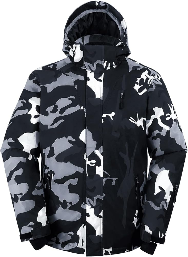 Pioneer Camp Men's Winter Ski Jacket Mountain Waterproof Warm Insulated Snow Coats Cold Weather Windproof Snowboard Parka