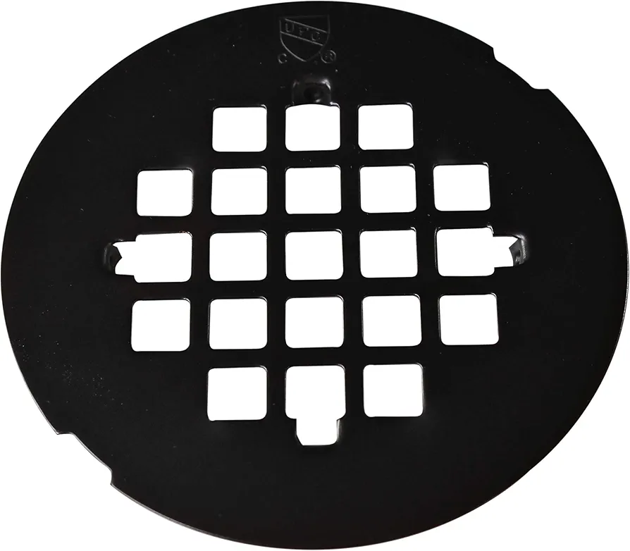 Westbrass 4-1/4" OD Casper Brass Snap-In Shower Strainer Grid, Oil Rubbed Bronze, D319-12