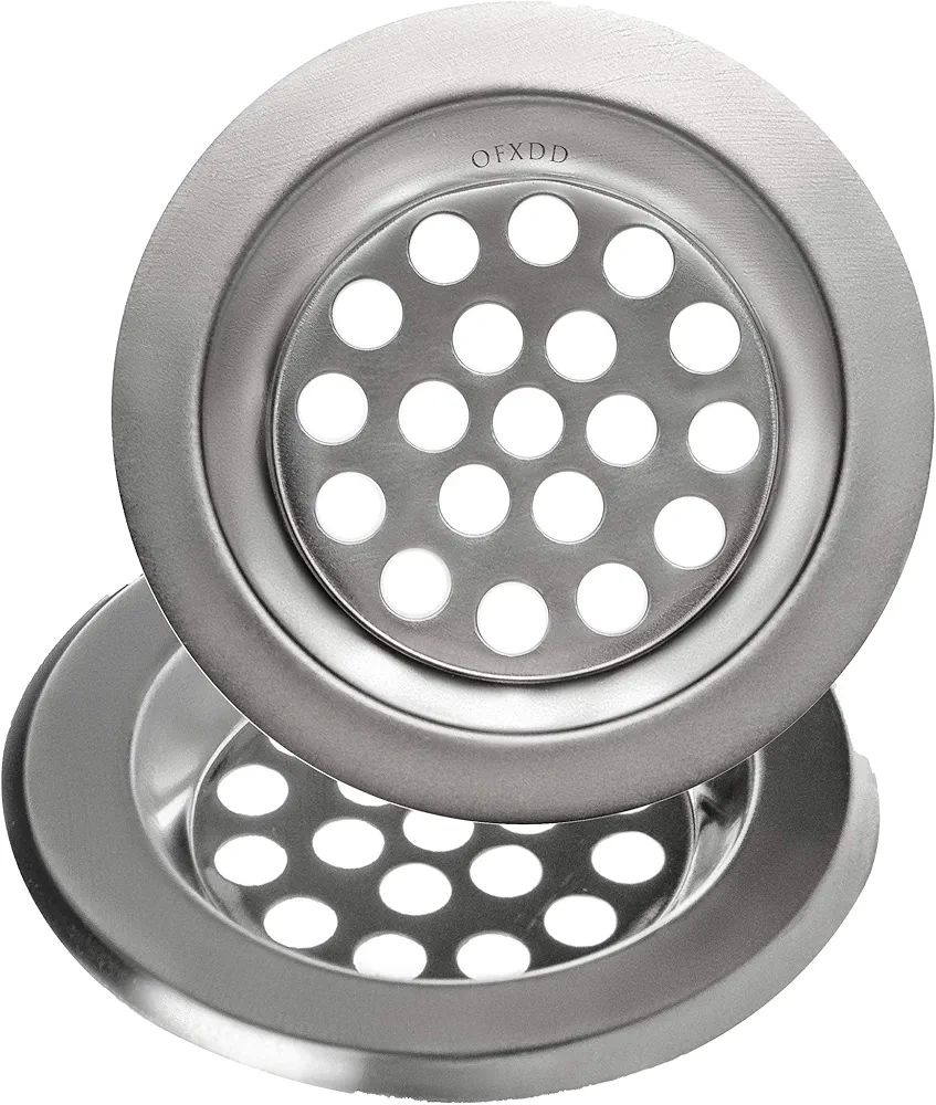Hair Catcher for Shower Drain, Sink Strainer Small 2.5", Drain Protector for Shower Drain, Hair Drain Cover, Sink Strainer Flat Drain Protector (Pack of 2)