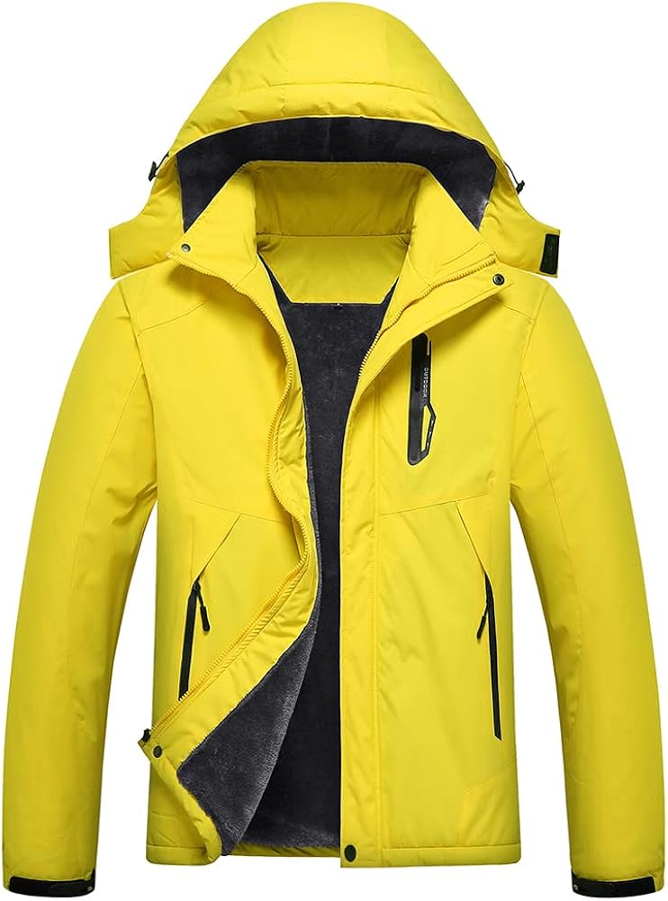 Men's Mountain Waterproof Ski Jacket Winter Windbreaker Warm Hooded Snowboarding Raincoat Jackets
