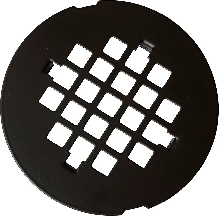 4-1/4" Snap-in Shower Drain Cover 304 Stainless Steel Round Replacement Floor Drain Cover, Drain Strainer(Matt Black)