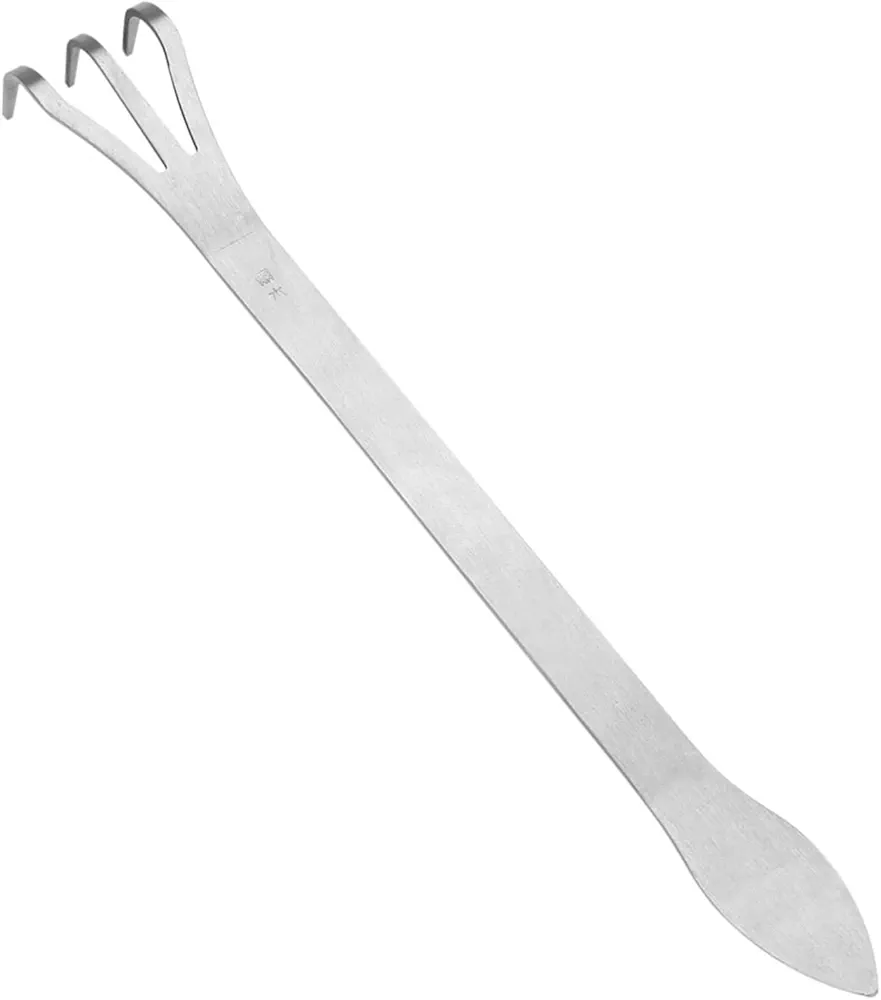 Garden Hand rake Bonsai Tree kit Tools 25×4×1 Stainless Steel Root rake 3 Prong Loosen Soil Bonsai Tree Tools with Ergonomic Handle