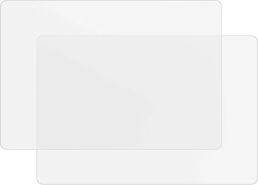 Translucent 2 Pack Silicone Mats for Kitchen Counter, 23.6" by 15.7" Multipurpose Mat, Counter Table Protector, Desk Saver Pad, Placemat Nonstick Nonskid Heat-Resistant Pad