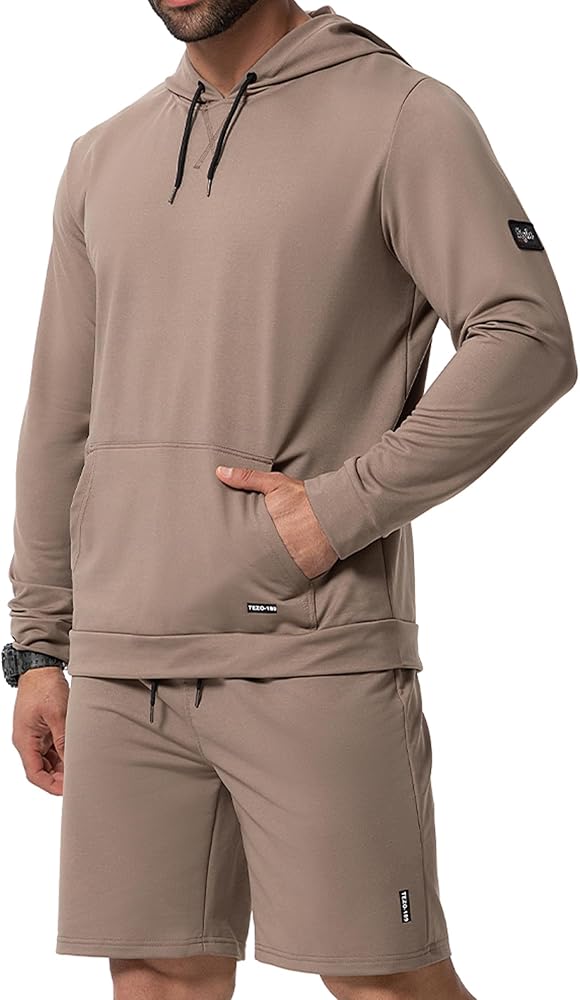 Men's Tracksuits Sweatsuits for Men Track Suits 2 piece Set Casual Hoodie Shorts Jogger Set Athletic Hooded Jogging Suit
