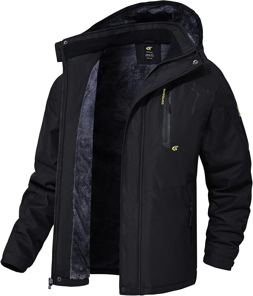 QPNGRP Mens Waterproof Ski Snowboard Jacket Winter Windproof Snow Coat