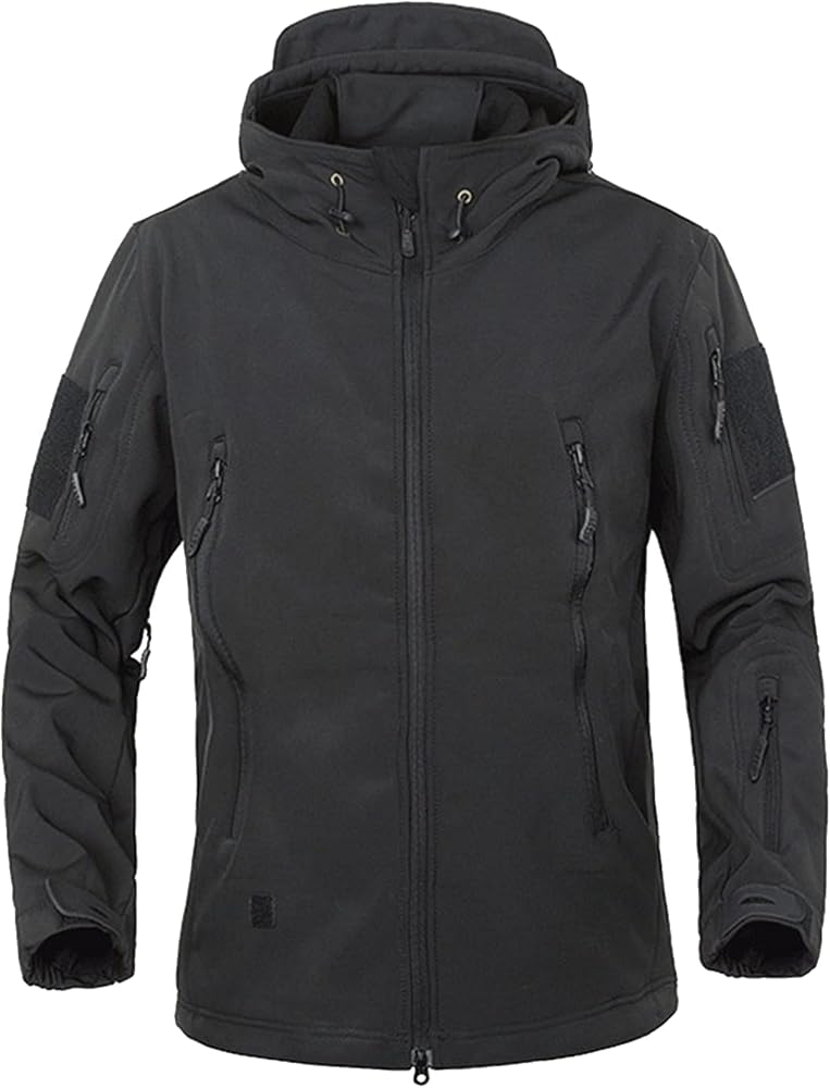 Men's Waterproof Ski Jacket Fleece Windproof Mountain Winter Snow Jacket Warm Outdoor Sports Rain Coat with Hooded