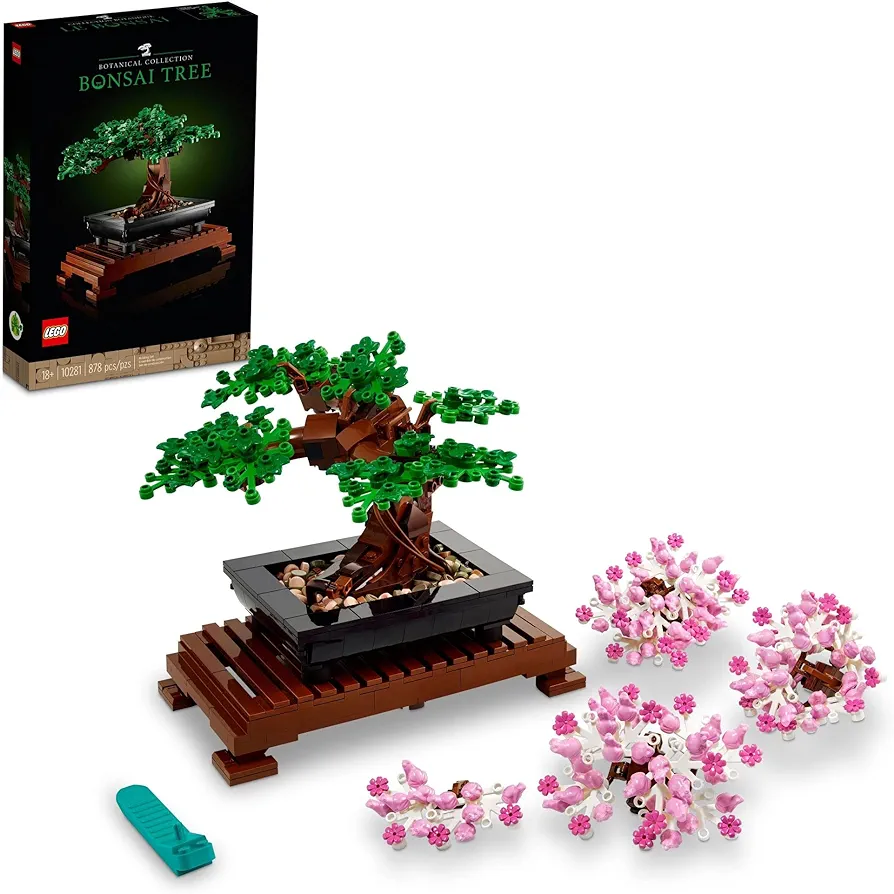 LEGO Icons Bonsai Tree Building Set - Artificial Bonsai Tree Plants for Home Decor, Adults Ages 18+ - Faux, Fake Plants for Table, Desk, Office - Stocking Stuffers for Men & Women- 10281