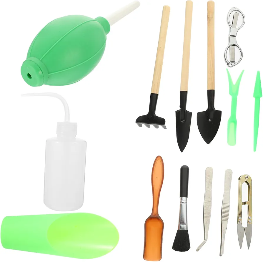 1 Set Terrarium Kit Bonsai Tree Plant Tweezers Garden Shears Flowerpot Shovels Tool Bonsai Precision Kit Flowerpot Tool Bonsai Tools Gardening Tools Garden Tool Care Tools Scissors