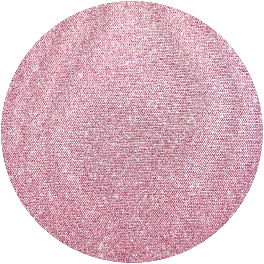 Pink Glitter Round Placemats Set of 4, Non-Slip PVC Table Mats Washable Heat Resistant Place Mats for Kitchen Dining Table Christmas Home Decor,15.4 Inch, g327561828p805c857s1864