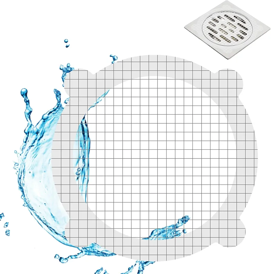 20 Pack,Disposable Shower Drain Hair Catcher Mesh Stickers,Shower Hair Drain Catcher,Drain Cover