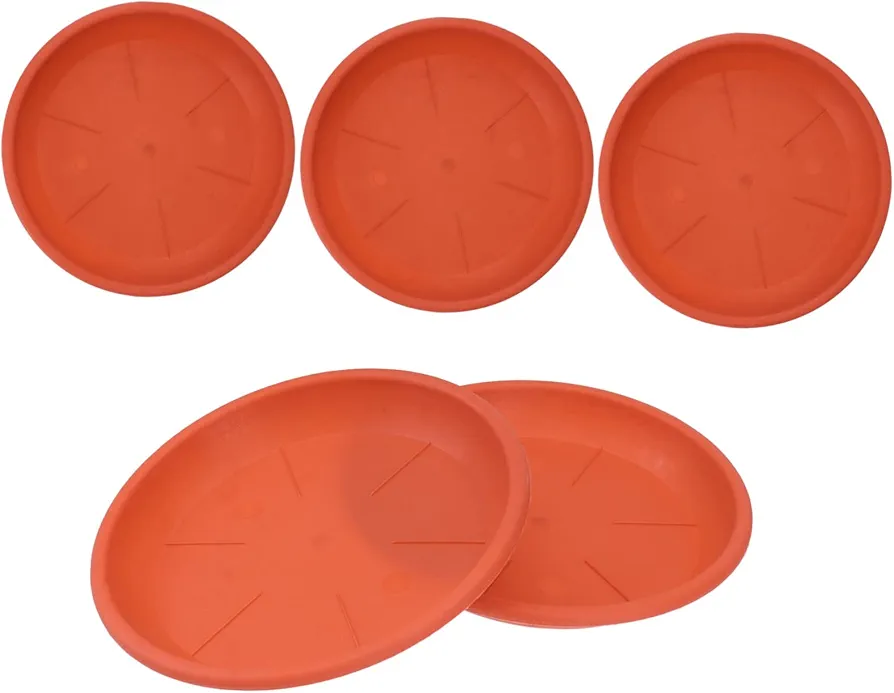 5pcs Pot Drip Tray Plant Drainage Tray Bonsai Tree Live Plant Tray Plant Water Tray Tidy Tray Potting Tray Plant Water Catcher Tray Bonsai Tree Kit Flowerpot Brown Pp