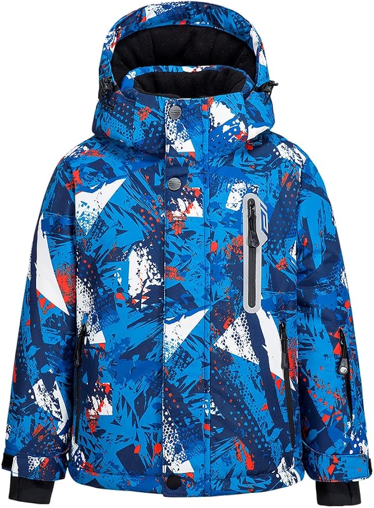 WOWULOVELY Girls Boy's Winter Ski Jackets Waterproof Kids Snowboarding Jacket Snow Coat Thicken Warm Hooded Ski Jacket