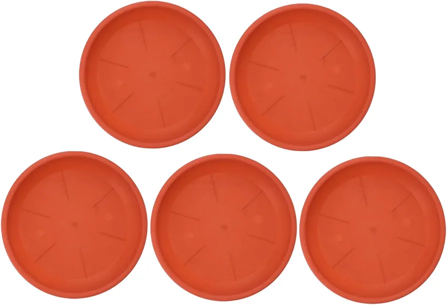 5pcs Pot Drip Tray Plant Trays for Pots Plant Water Tray Pot Tray Bonsai Tree Kit Tidy Tray Potting Tray Plant Drip Tray Bonsai Tree Live Flowerpot Large Plant Tray Brown Pp