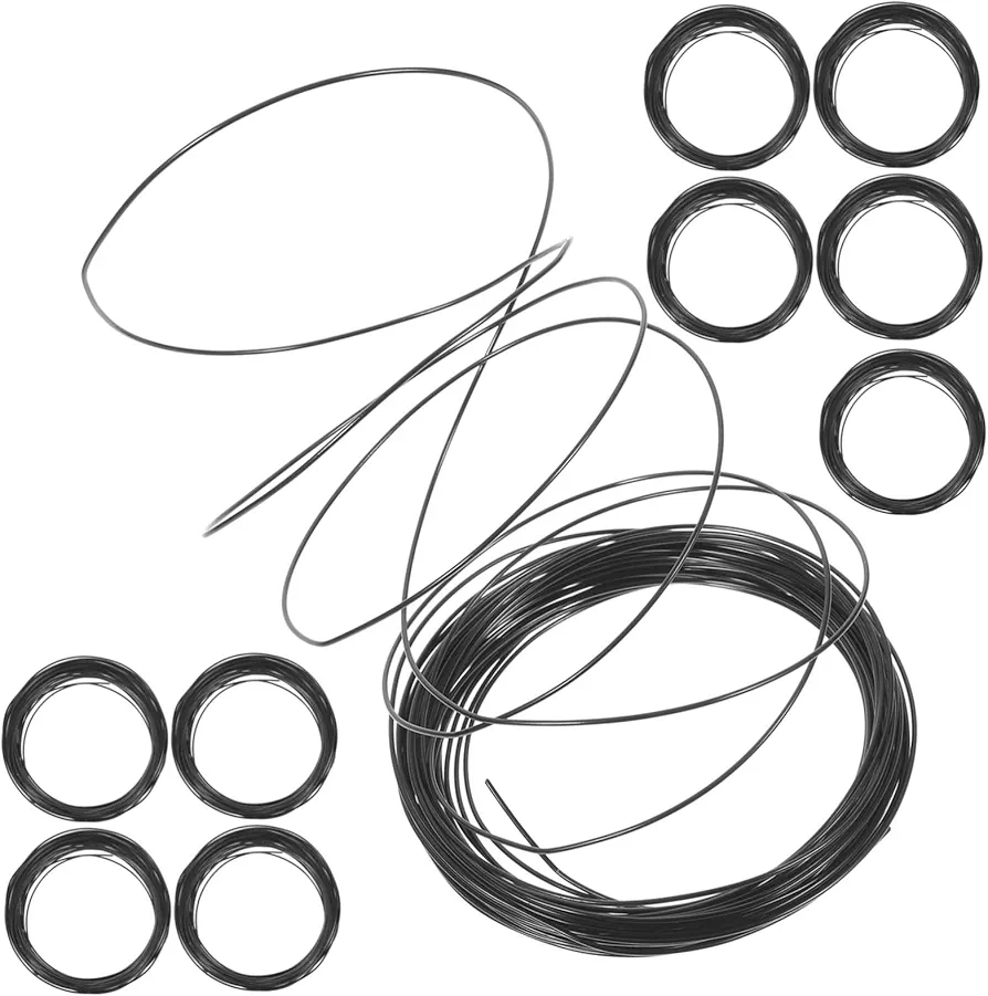 Cabilock 10 Rolls Color Aluminum Steel Gardening Bonsai Wires Bonsai Training Wire Kit Bonsai Tree Plant Support Wire DIY Wire for Crafts Aluminum Wire Plants Climbing Wires Black