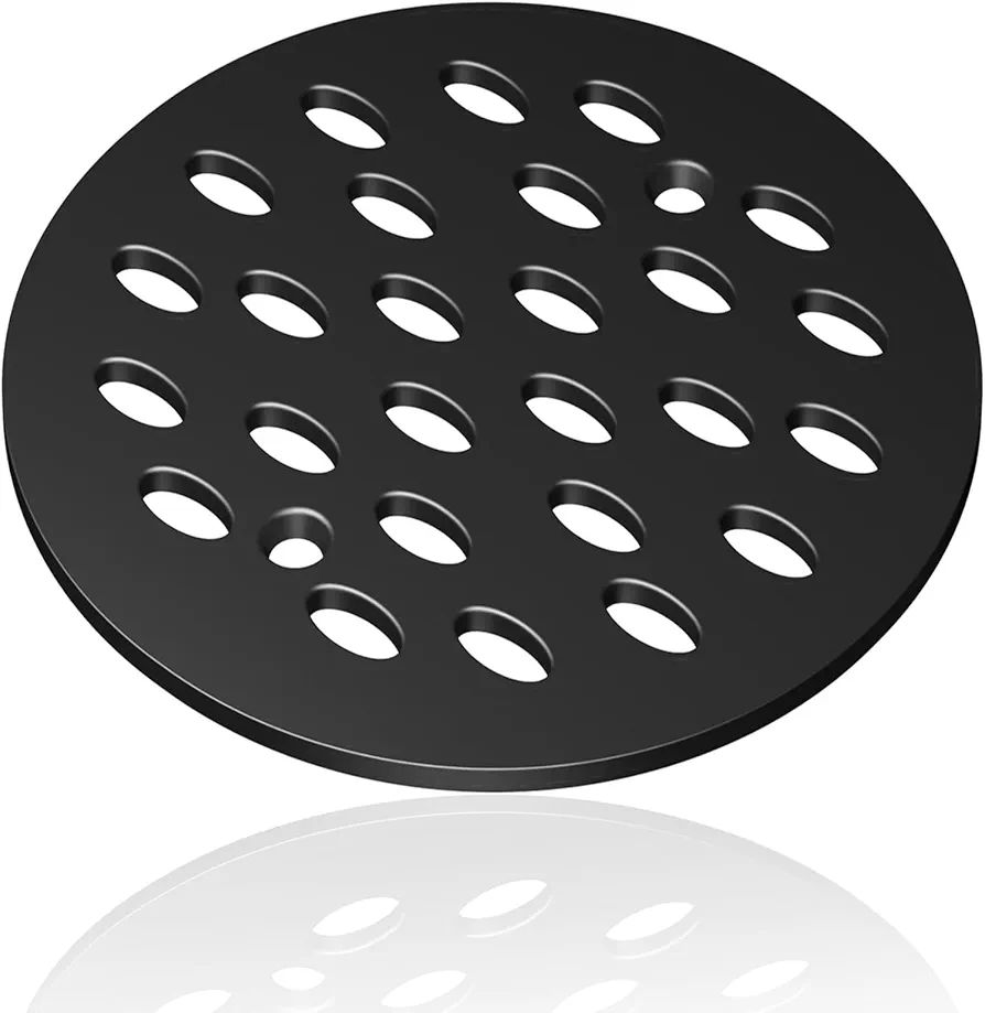 Shower Drain Cover, 4-1/4" Screw-in Floor Drain Cover, Shower Strainer Grate Drain Replacement Cover,Easy to Install Stainless Steel Round Drain Covers