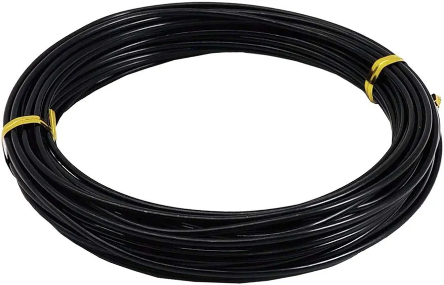 Bonsai Wire Kit, Bonsai Training Wire, Bonsai Tree Training Wires Diameter 2.5Mm, Aluminum Wire Black Garden Wire Suitable for Plants Shaping Bending Indoor(Length 10 Meters)