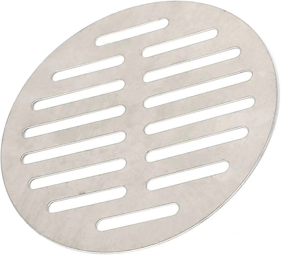 METALLIXITY Round Floor Drain Cover (5") 1Pcs, Stainless Steel Shower Drain Grate - for Furniture Repair, Bathroom Kitchen, Silver Tone