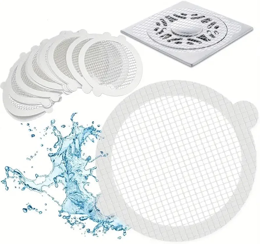 Disposable Shower Drain Hair Catcher, Mesh Stickers, Shower Drain Cover, Shower Hair Drain Catcher, Bathtub Drain Hair Catcher, Drain Strainer, for Bathroom, Bathtub