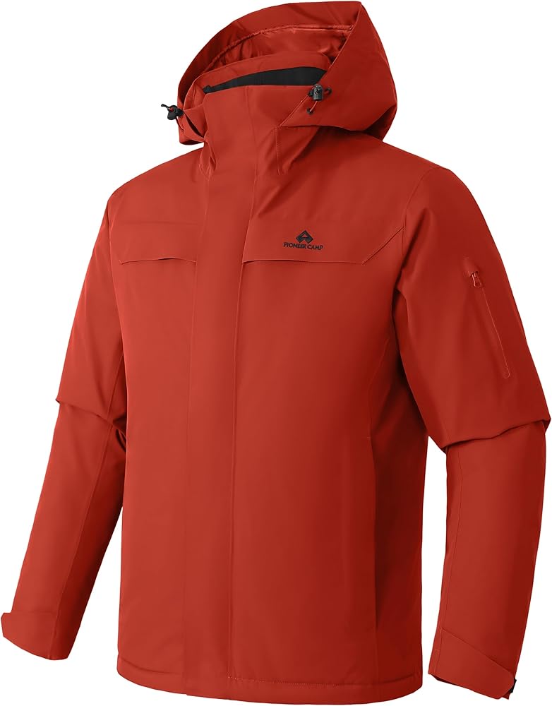 Pioneer Camp Men's Waterproof Ski Jacket Insulated Winter Snow Coat Warm Windproof Mountain Snowboard Hooded Raincoat Gear