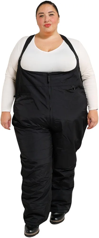 Women's Plus Size Snow Bibs Ski Overalls Pants 1X-6X Waterproof Short tall Regular