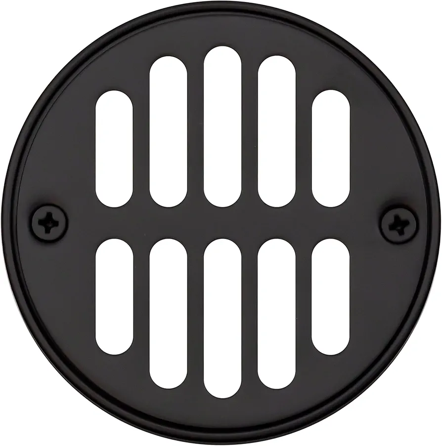 Westbrass Shower Strainer Set with Screws, Grill and Crown, Matte Black, D312-62